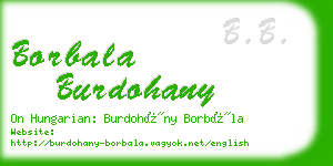 borbala burdohany business card